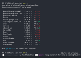 npm管理：使用npm-check-updates更新依赖包版本